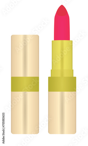 Woman lipstick on white background, vector