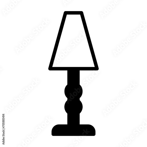 Table Lamp solid glyph icon © kiran Shastry