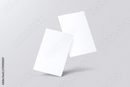 Vertical Business Card 3d Rendering