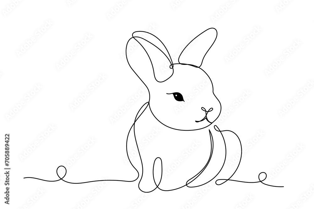 Cute Line Art Easter Rabbit Bunny Portrait. Small Outline Baby Rabbit Isolated On White Background Easter Greeting Card Line Curve Symbol. Cute Easter Rabbit Icon Line Sprint Easter Holiday Talisman Cute Line Art Easter Rabbit Bunny Portrait. Small Outline Baby Rabbit Isolated On White Background Easter Greeting Card Line Curve Symbol. Cute Easter Rabbit Icon Line Sprint Easter Holiday Talisman
