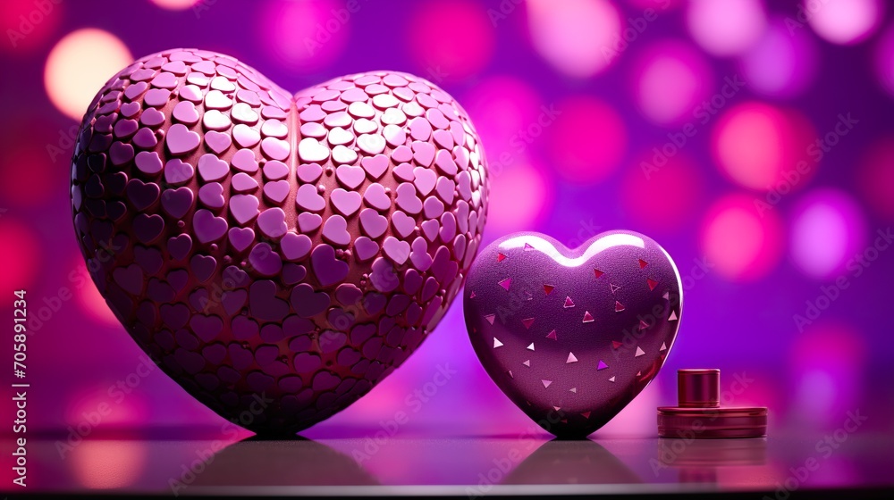Obraz premium heart on a dark background