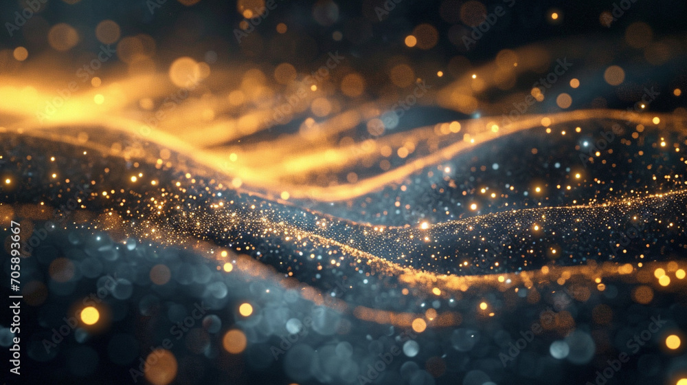 Abstract Motion Background Animation Shining Particles Dust Wave Flow ...