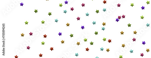 Celestial Splendor Unveiled: 3D Colorful Stars Rain Illustration Enchants