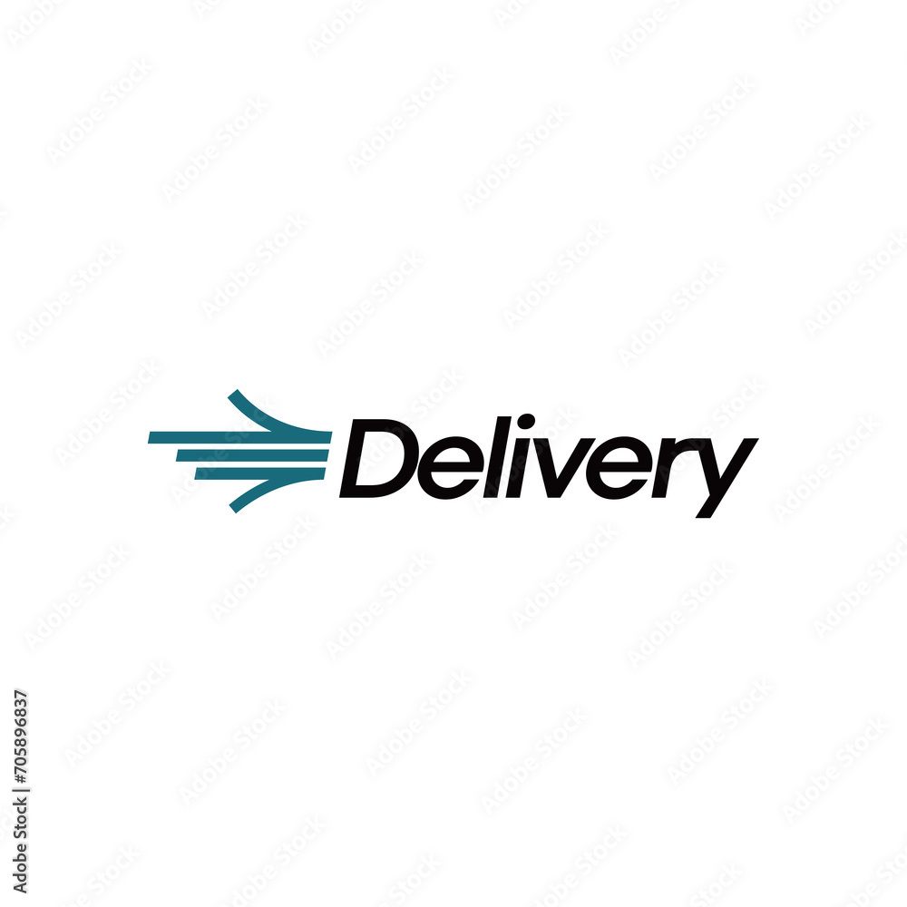 Delivery Logo With Flat Speed Icon Graphic Design For Brand Identity Delivery Logo With Flat Speed Icon Graphic Design For Brand Identity