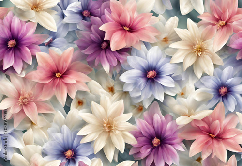 Flowers  wallpaper with beautiful flowers for decoration  v3
