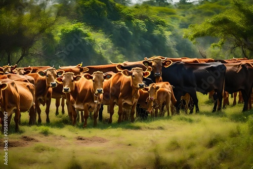 Wallpaper Mural cows in a meadow Torontodigital.ca