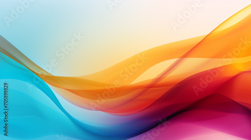 Fluid Colorful Waves: Abstract background resembling vibrant, fluid waves with ample copy space for showcasing products or text, Background, Copy Space