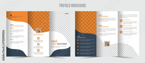 Top business trifold brochure design template or expert corporate modern multifunctional trifold brochure