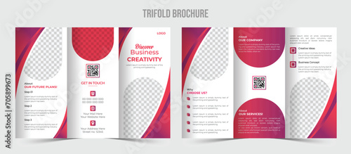 Creative business trifold brochure template