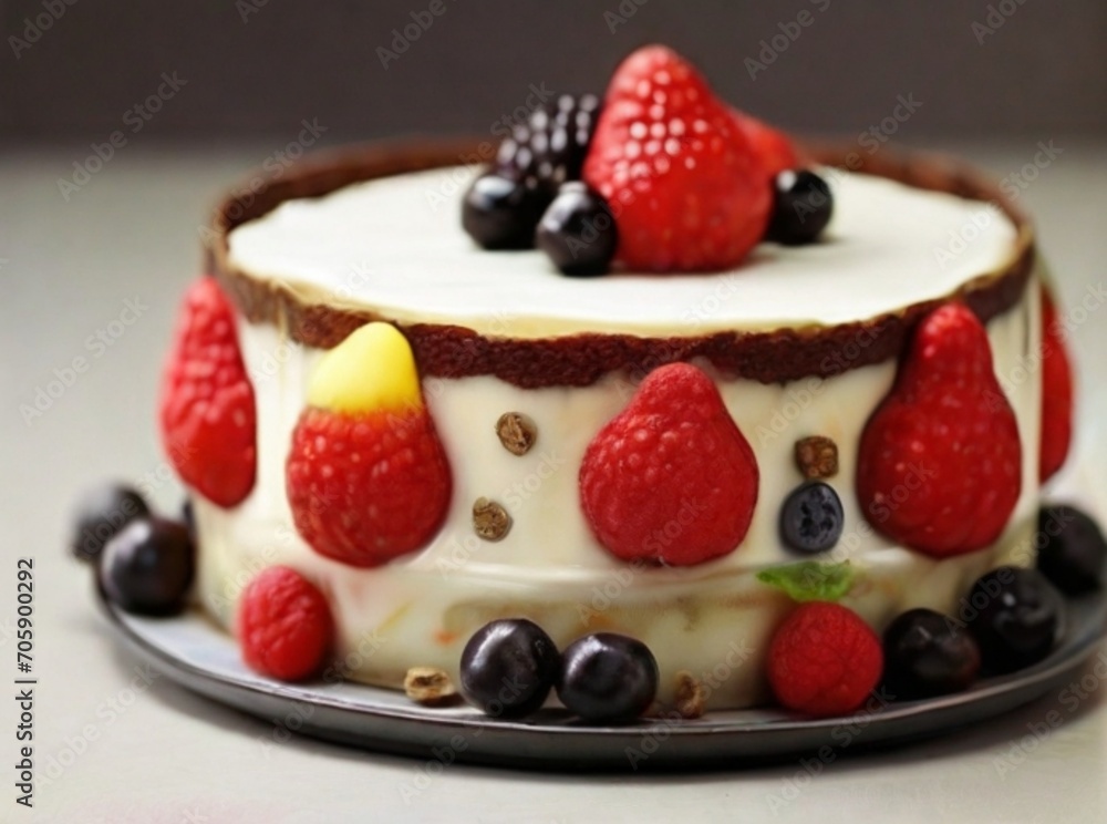 cake with strawberries cake with strawberries