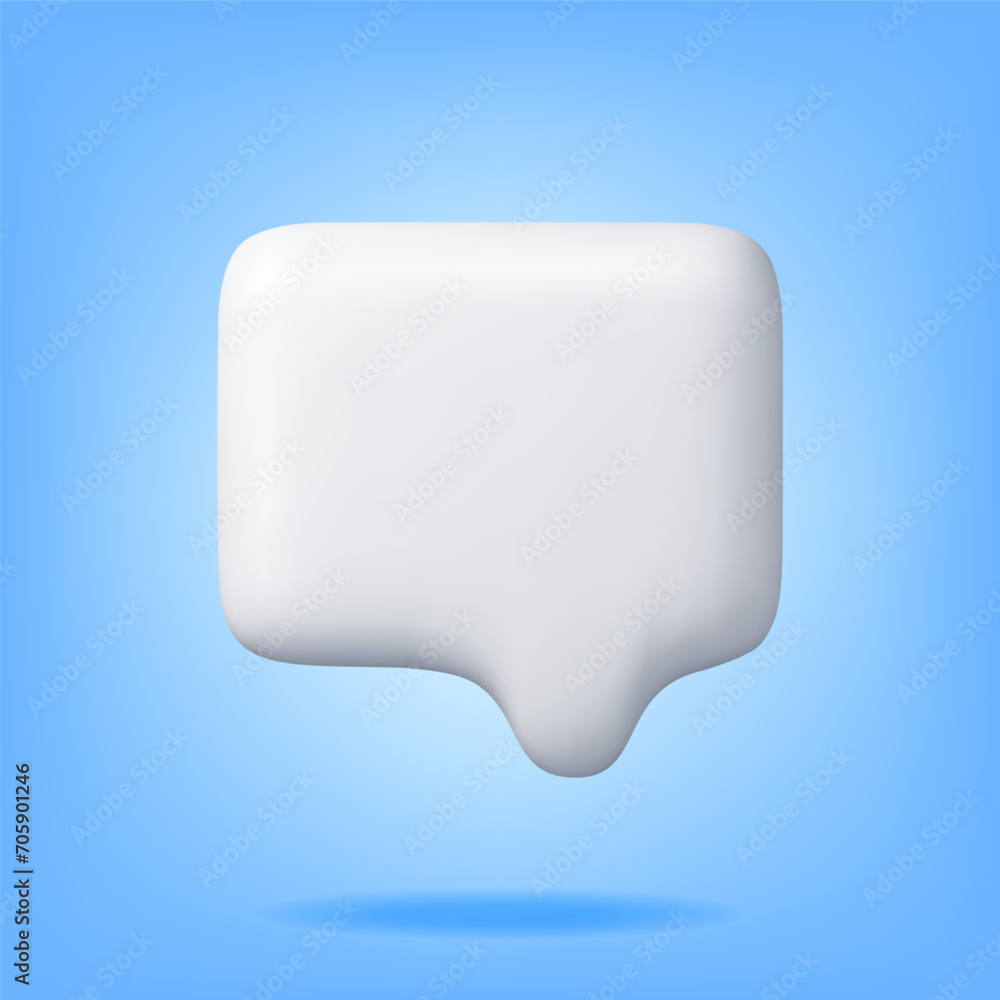 3D White Blank Speech Bubble Isolated. Rendering Chat Balloon Pin. Notification Shape Mockup. Communication, Web, Social Network Media, App Button. Realistic Vector Illustration 3D White Blank Speech Bubble Isolated. Rendering Chat Balloon Pin. Notification Shape Mockup. Communication, Web, Social Network Media, App Button. Realistic Vector Illustration