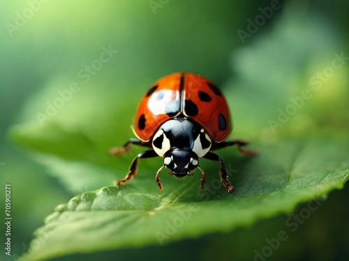 ladybug on green leaf © Elena