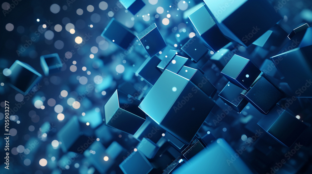Abstract Geometric Digital Background With Random Motion Cubes. Copy paste area for texture Abstract Geometric Digital Background With Random Motion Cubes. Copy paste area for texture