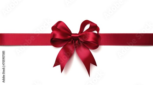 Festive Red Ribbon Bow for Holiday Decor and Gift Wrapping