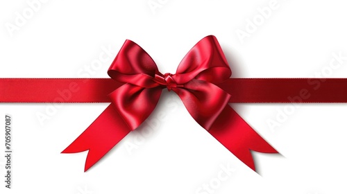 Vibrant Red Ribbon and Bow: Perfect for Holidays, Birthdays, and Celebrations