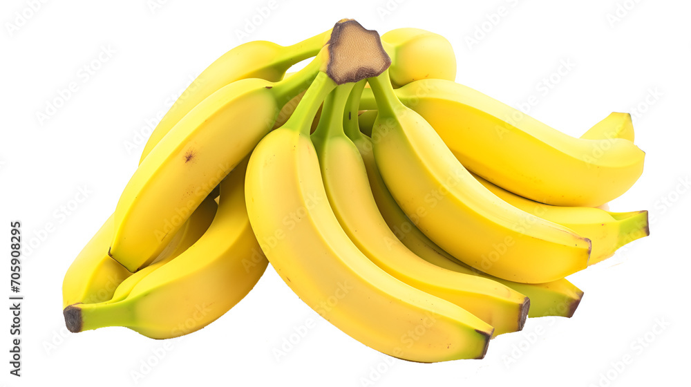 bunch of bananas on transparent