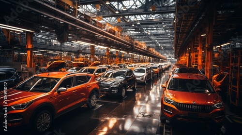 Modern automated car production line © Stefan95