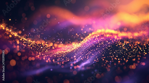 Abstract Motion Background Animation Shining Particles Dust Wave Flow Loop. Copy paste area for texture