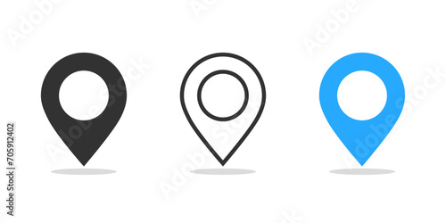 Geolocation icon vector. Mark location symbol. Navigation, map, location pin, position. Vector illustration