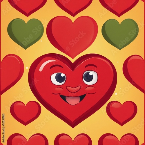 Funny heart background Celebrations of valentine s day love celebration 