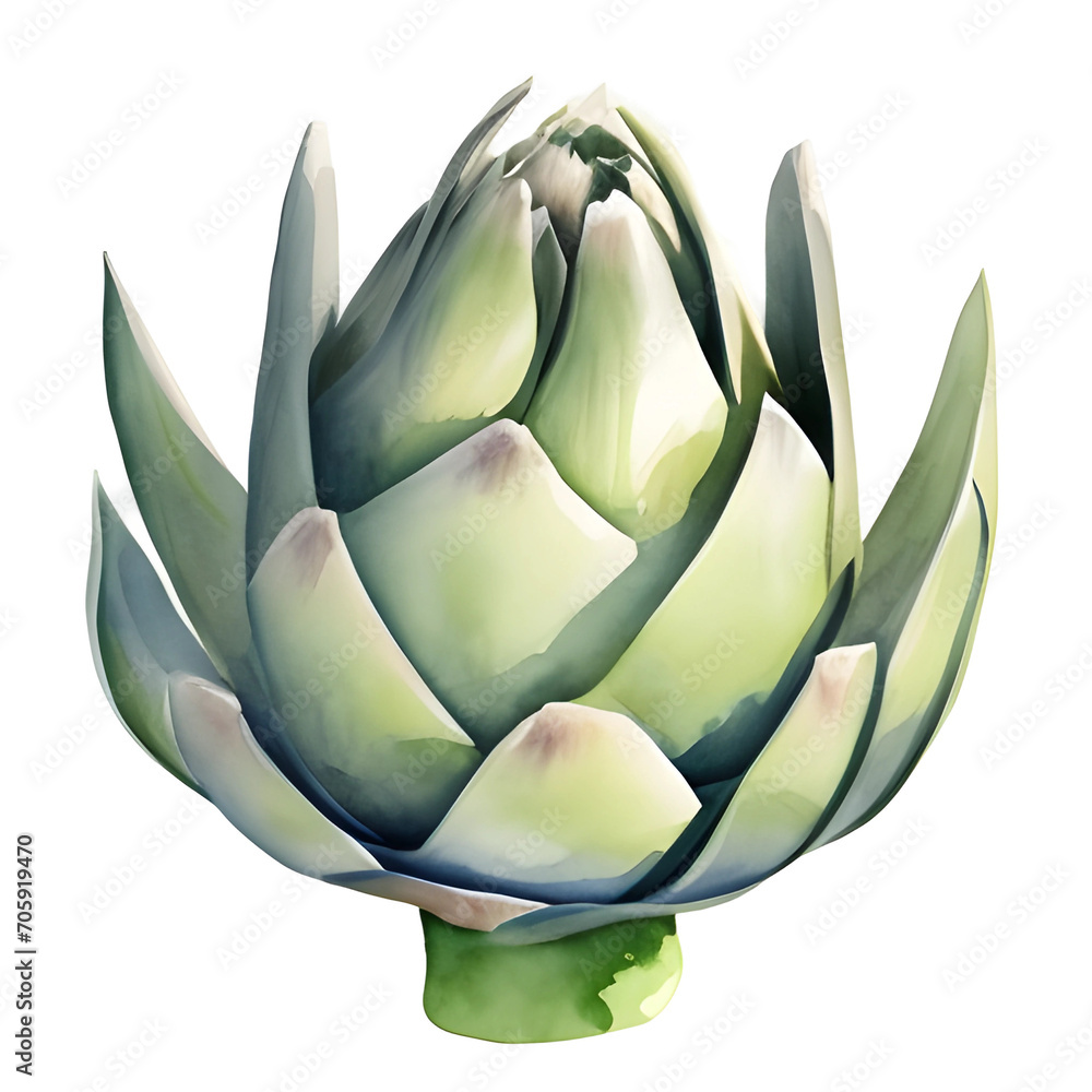 Fototapeta premium illustration of artichoke isolated transparent background