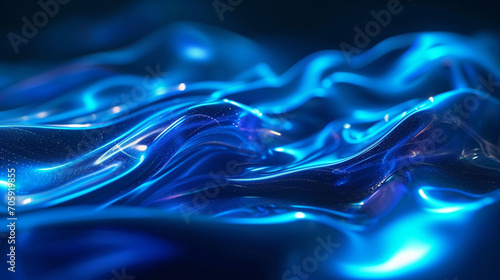 Liquid Light Waves Abstract Motion Blue Backgrounds For Music, Website. Copy paste area for texture