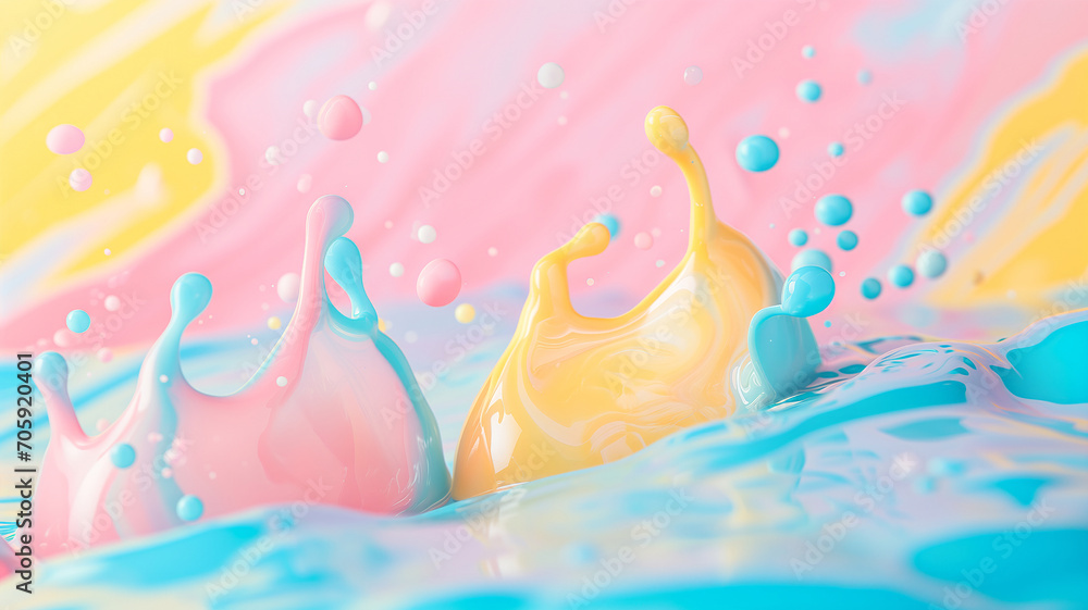 Obraz premium Background with paint splash, pastel colors.