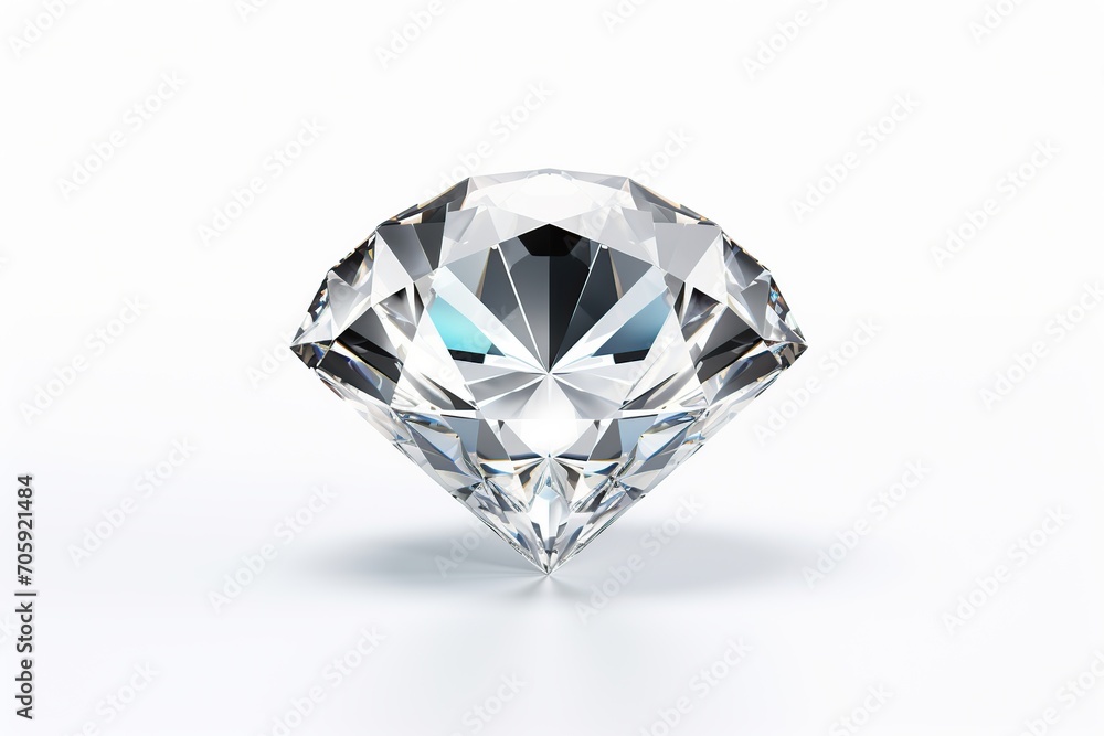 Fototapeta premium Beautiful diamond on white background