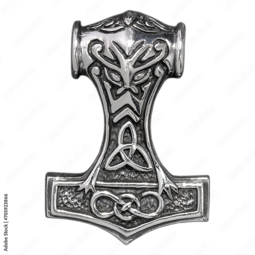 Silver Mjolnir pendant. Peruns ax. Pagan Style. Ancient amulet of Vikings and Slavs. A symbol of strength and power. Protection from evil spirits. Skull, ram's head. Kolovrat. Asatru. Silver Mjolnir pendant. Peruns ax. Pagan Style. Ancient amulet of Vikings and Slavs. A symbol of strength and power. Protection from evil spirits. Skull, ram's head. Kolovrat. Asatru.