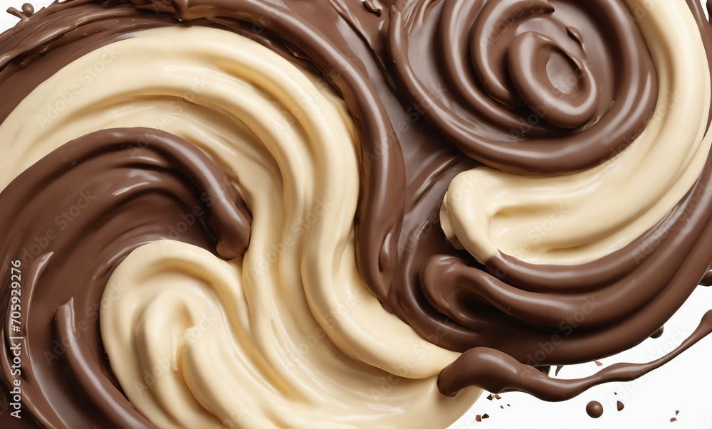 Dark chocolate bar icon with milk and chocolate cream splash, 3d illustration. Dark chocolate bar icon with milk and chocolate cream splash, 3d illustration.