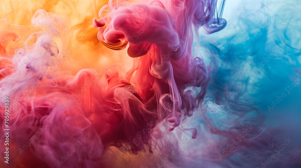 Vibrant Abstract Smoke Colors Background