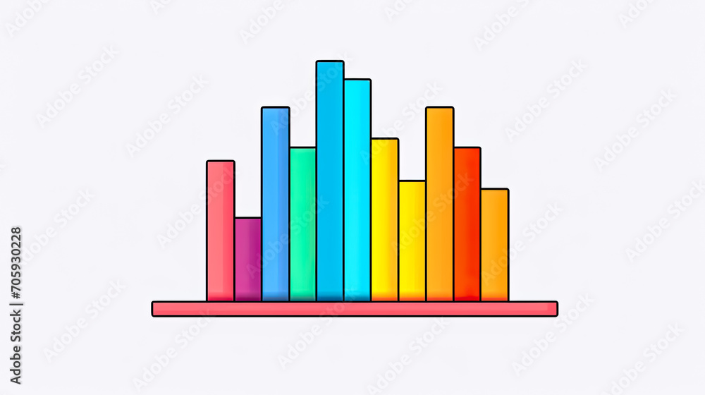 Flat chart and graph elements Flat chart and graph elements