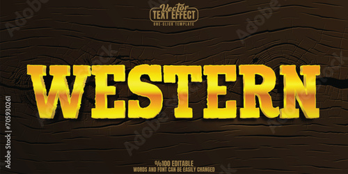 Cowboy editable text effect, customizable texas and wild west 3D font style