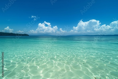 Crystal-clear waters of a beach in Andamans Islands