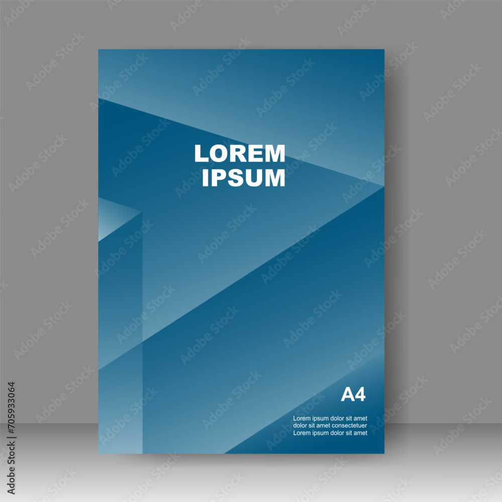 Naklejka premium Book cover design modern technology style. Annual report. Brochure template, catalog. Simple Flyer promotion. magazine. Vector illustration