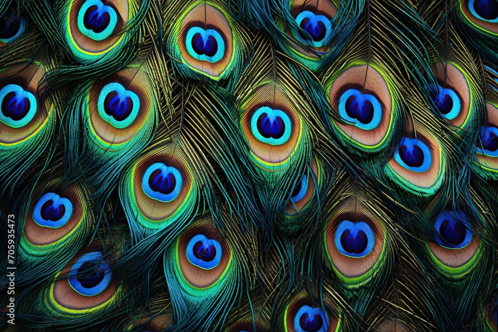 Obraz premium Peacock feathers background