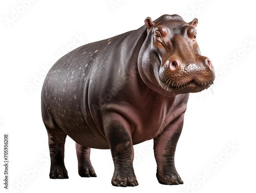 a hippo with a white background