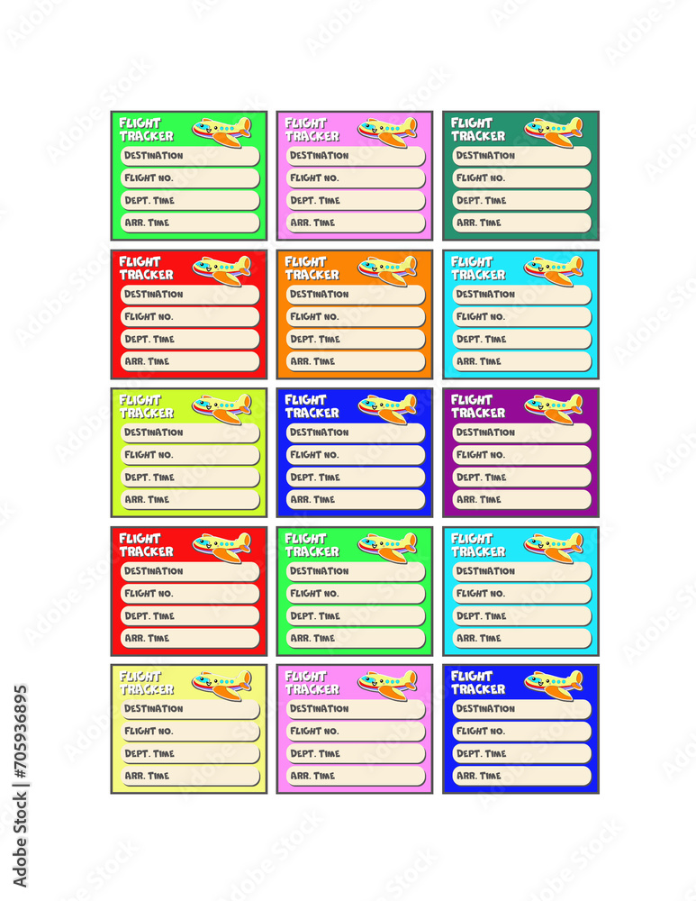 Kawaii Flight Tracker sticker Reminders Cute print, png, transparent ...