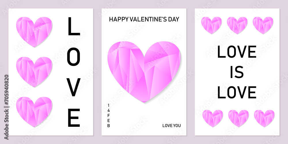 Set of Valentines Day posters templates. Trendy minimalist aesthetic with gradients, typography, y2k backgrounds, geometric elements. Modern design for banner, invitation, card, cover Set of Valentines Day posters templates. Trendy minimalist aesthetic with gradients, typography, y2k backgrounds, geometric elements. Modern design for banner, invitation, card, cover