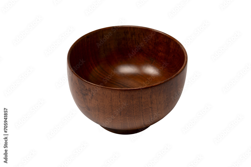 Empty wooden bowl isolated on a white background. Empty wooden bowl isolated on a white background.
