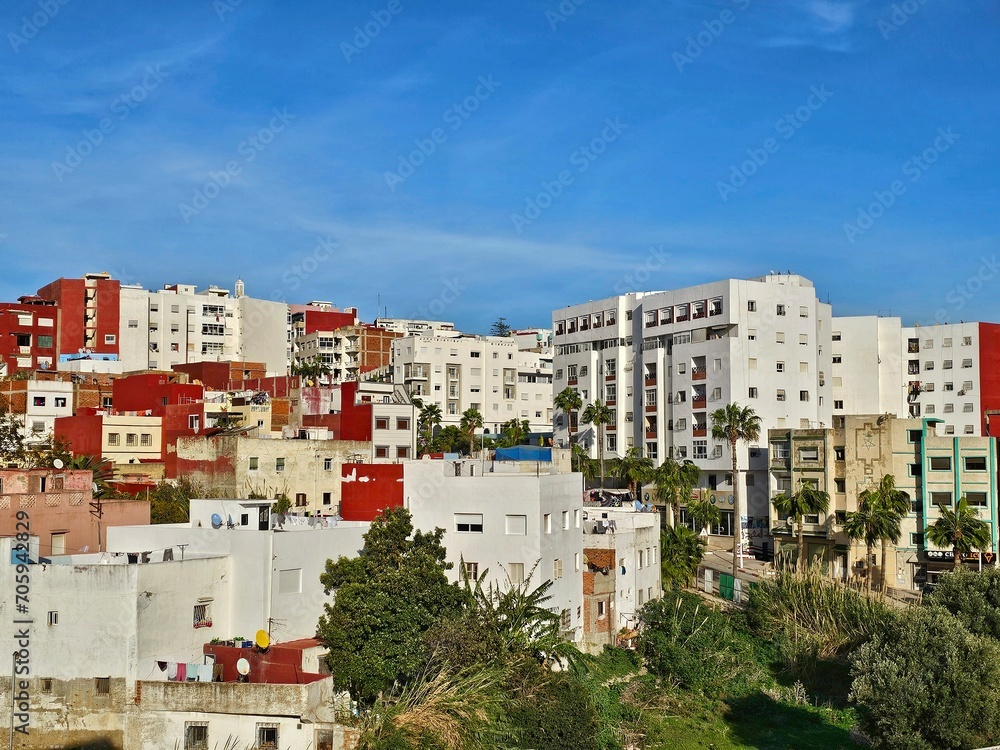 View of a neighborhood in Tetouan, Morocco