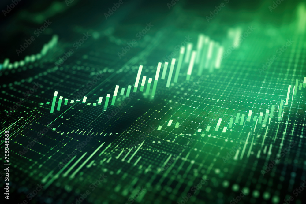 Green background of futuristic and modern technology high tech concept of development, generative AI Green background of futuristic and modern technology high tech concept of development, generative AI