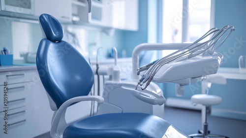 Dental office  equipped with modern dental equipment  in a new stomatological clinic room