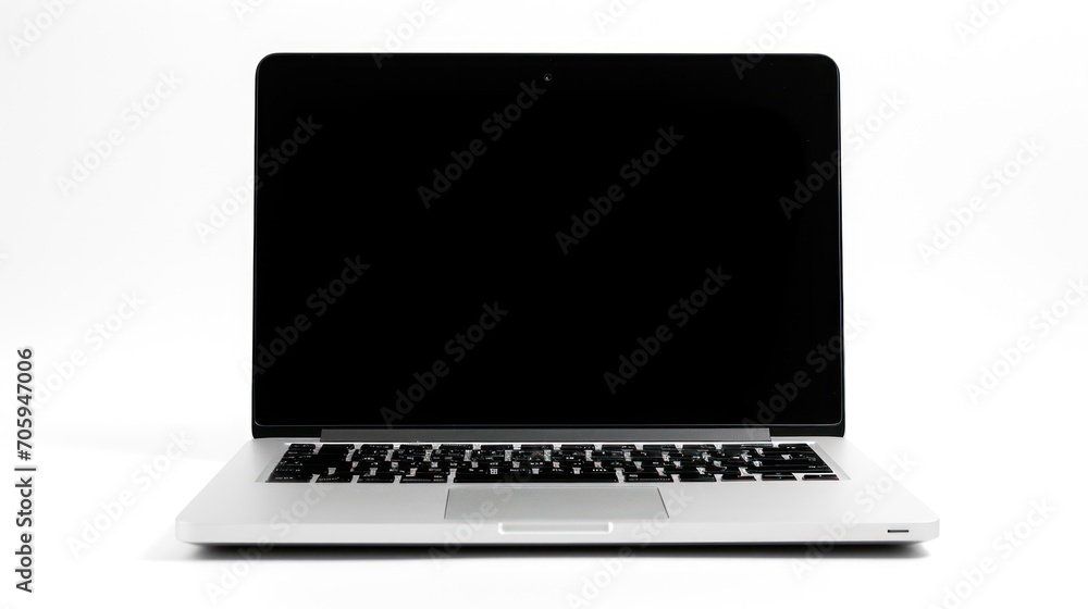 Fototapeta premium Laptop with Blank Screen on White Background