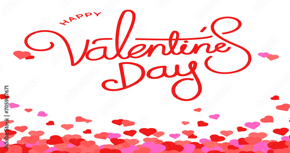 Place for text. Happy Valentine's day sale header or voucher template with hearts Place for text. Happy Valentine's day sale header or voucher template with hearts