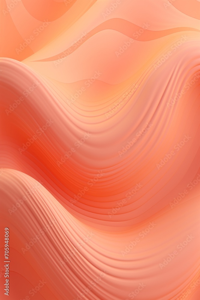 Abstract wavy pattern in peach fuzz and apricot crush colour, monochrome background. Vertical. Abstract wavy pattern in peach fuzz and apricot crush colour, monochrome background. Vertical.