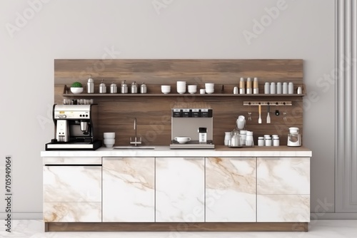 Modern luxury kitchen design cafe counter espresso