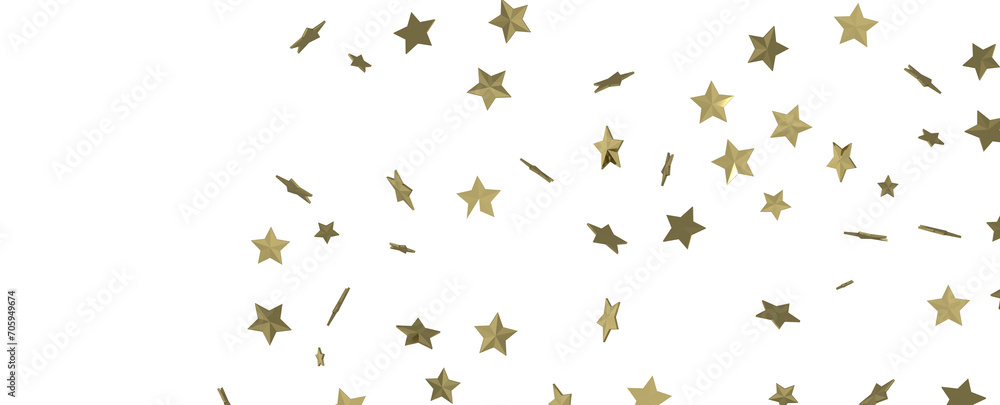 Stars - A gray whirlwind of golden snowflakes and stars. New