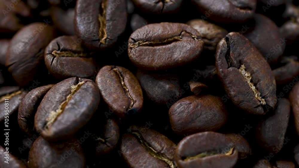Slow motion shot of coffee beans. Slow motion shot of coffee beans.