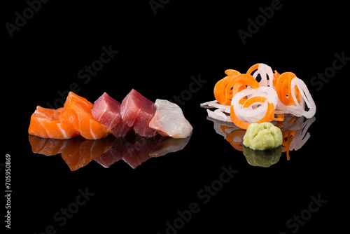 SASHIMI tuna and salmon
 photo
